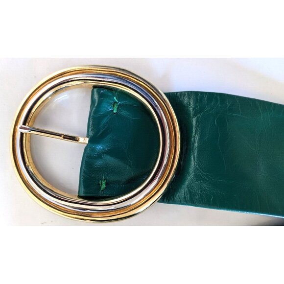 VTG Emmanuel 2 Women's Leather Belts Green Blue Soft Unlined Size M/L Canada - Picture 6 of 12